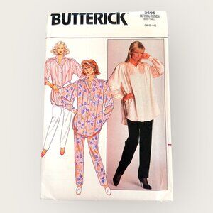 Vintage 1980s Butterick Sewing Pattern 3605 Misses Shirt Pants Size P-S-M